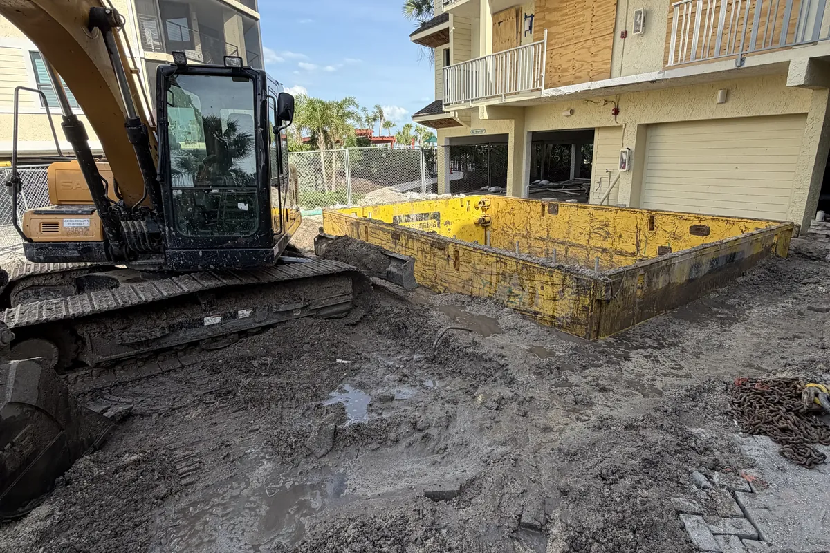 Commercial building demolition in Florida Gulf Coast