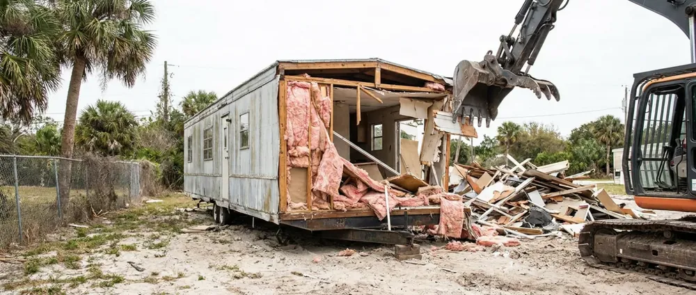 Manufactured home demolition and removal in Southwest Florida